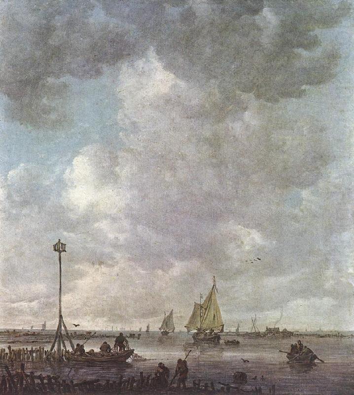 GOYEN, Jan van Marine Landscape with Fishermen fu china oil painting image